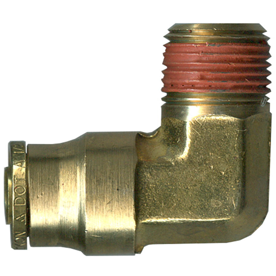 1/2 x 1/4" Brass DOT Push-To-Connect - Male NPT 90° Elbow  PC1469-8B