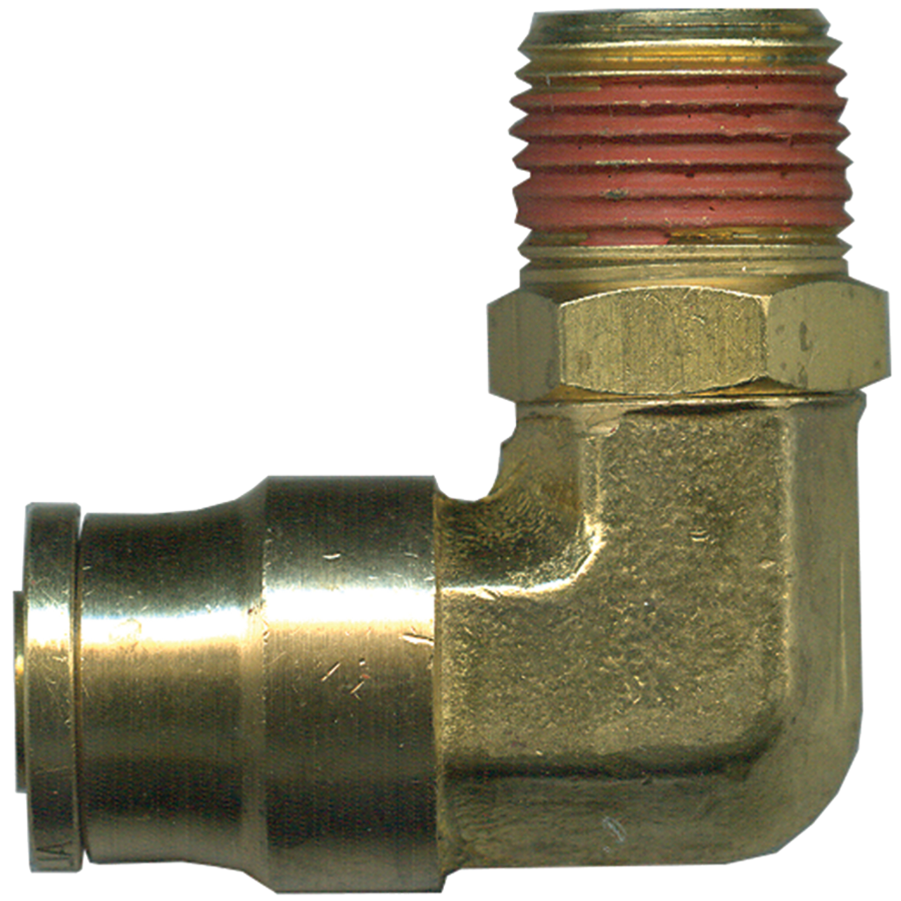 1/4 x 3/8" Brass DOT Push-To-Connect - Male NPT Swivel 90° Elbow  PC1469SW-4C