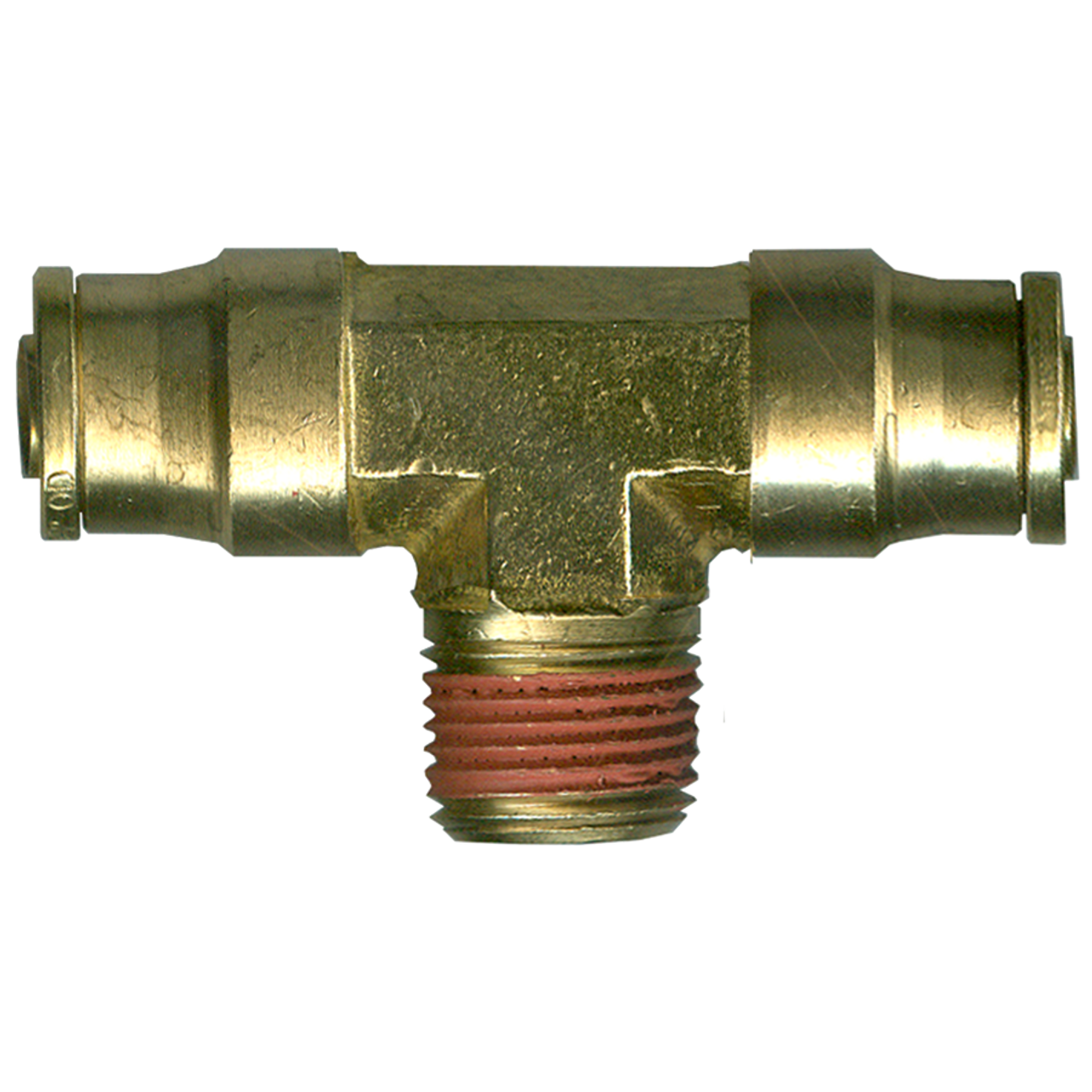 3/8 x 3/8 x 1/4" Brass DOT Push-To-Connect - Push-To-Connect - Male NPT Tee  PC1472-6B