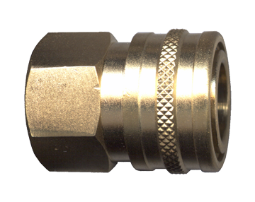 1/4 x 1/4" Brass Pressure Washer Q/D Coupler - Female NPT  QD-BSTC4-4F