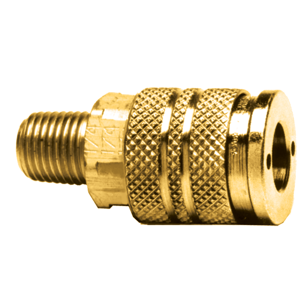 3/8 x 1/2" Steel Industrial Pneumatic Q/D Coupler - Male NPT  QD-INDAC6-8M