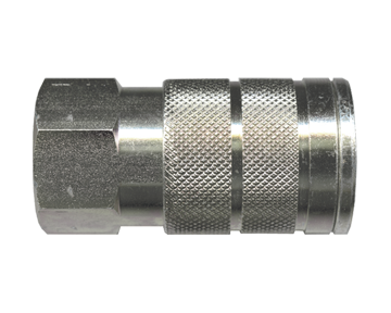 1/4 x 1/4" Steel Industrial Pneumatic Q/D Coupler - Female NPT  QD-INDMC4-4F