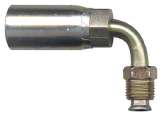 1/4 x 7/16"-24 Weatherhead® U-Series Hose Crimp - Male 45° SAE Inverted Flare 90° Elbow  SC631-44