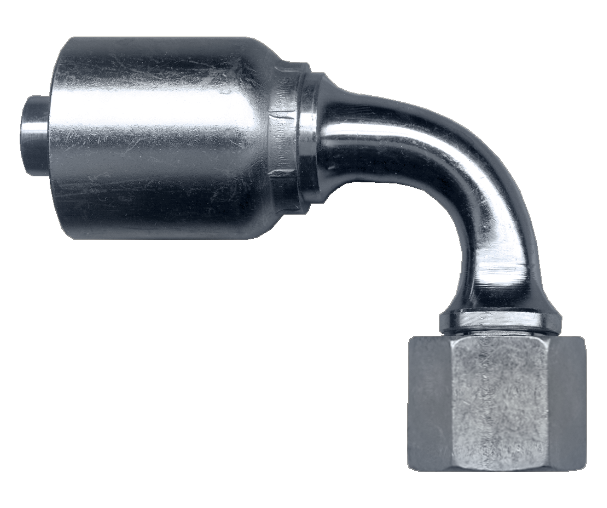 3/8 x 11/16"-16 Koman/Parker® 43 Series Hose Crimp - Female ORFS Swivel 90° Elbow  SC959-66