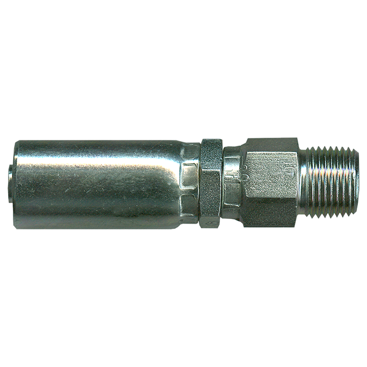 1/2 x 1/2"  100R7/R8/R18 Thermoplastic Hose Crimp - Male NPT Swivel  SCTP25SW-8D