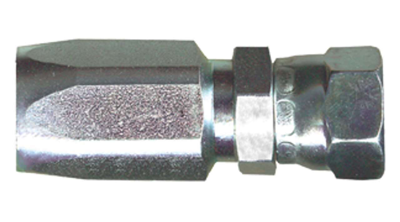 1/2 x 1/2" Steel 100R1 Reusable Hose End - Female 37° JIC Swivel  SRT138-88