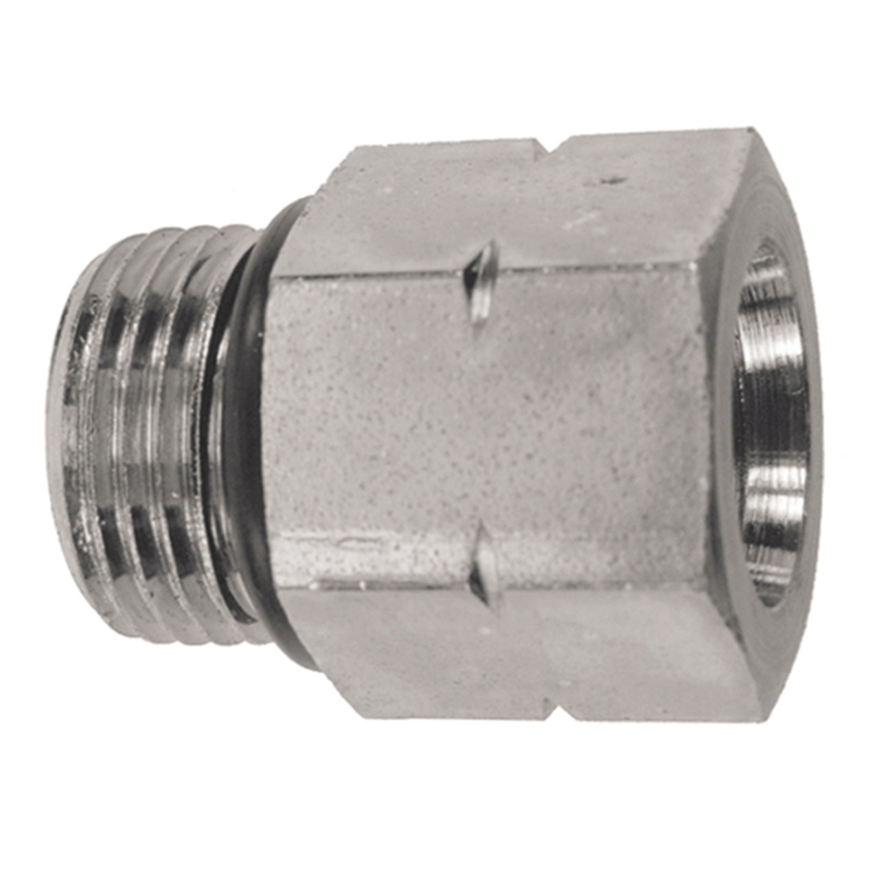 9/16"-18 x 9/16"-18 Steel Male ORB - Female ORB Connector  0111-06-06
