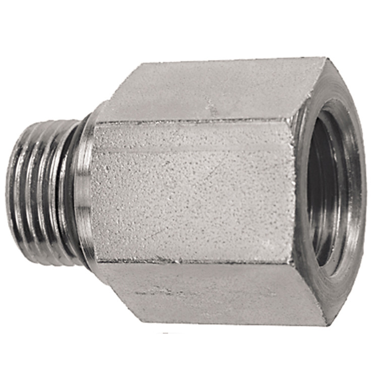 2-1/2"-12 x 2" Steel Male ORB - Female NPT Connector  1108-32-32