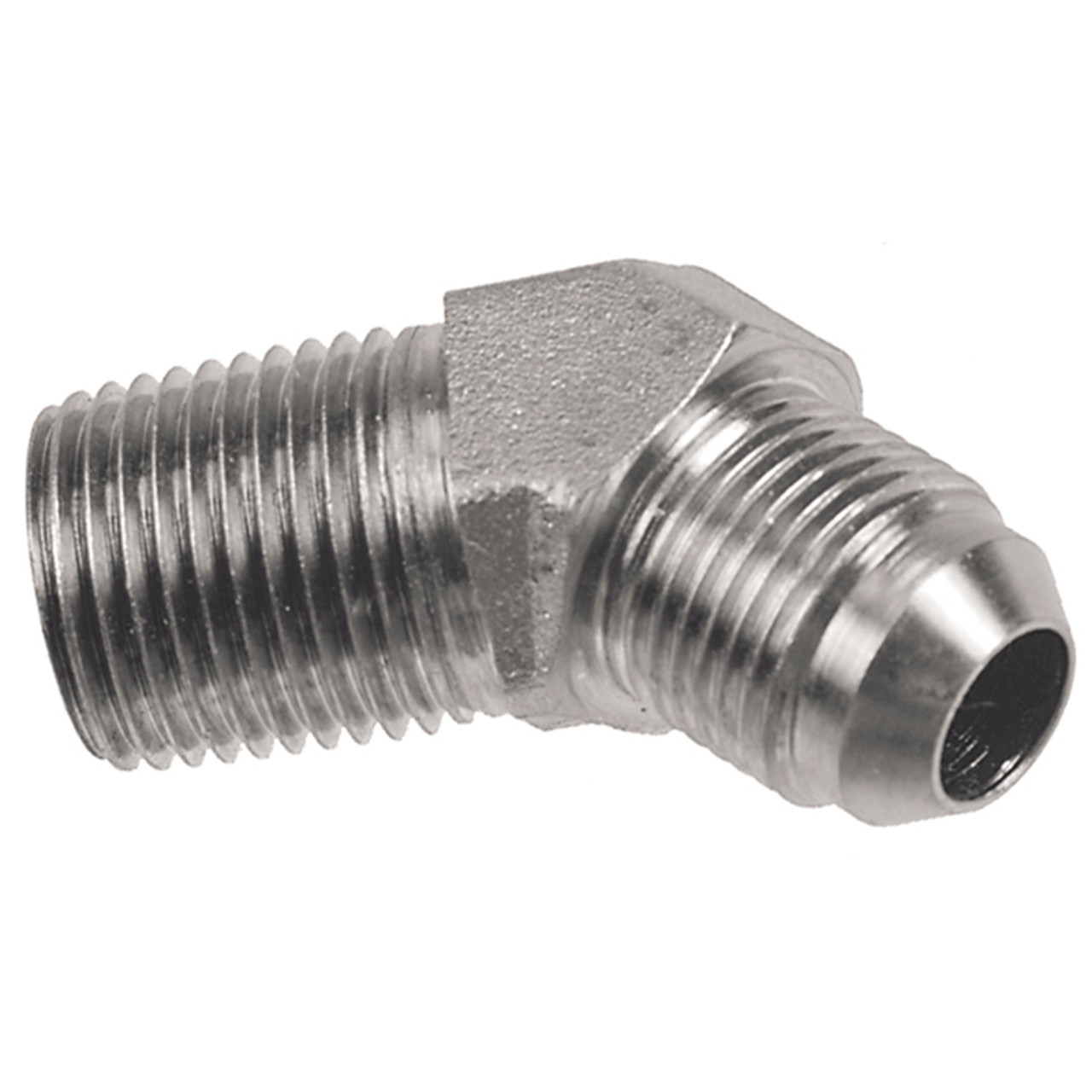 1/2 x 3/4" Steel Male NPT - Male 37° JIC 45° Elbow  1546-08-12