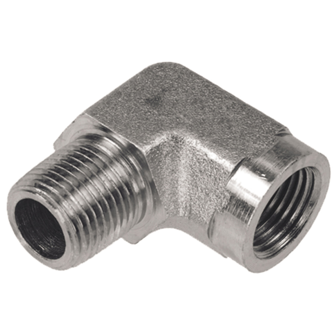 1/4 x 1/4" Steel Male NPT - Female NPT 90° Elbow  1698-04-04