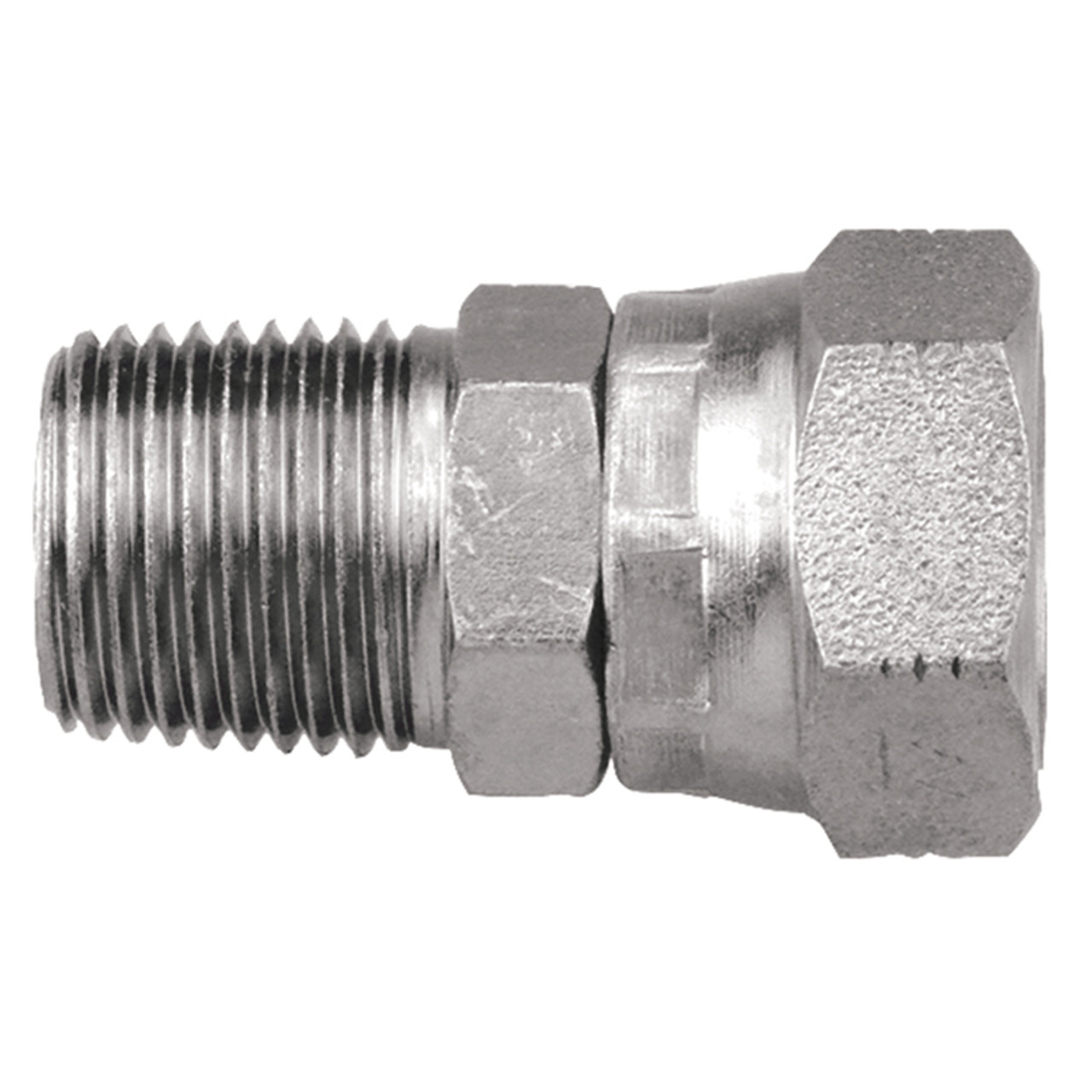 3/4 x 3/4" Steel Male NPT - Female BSPP Swivel   26016-12-12