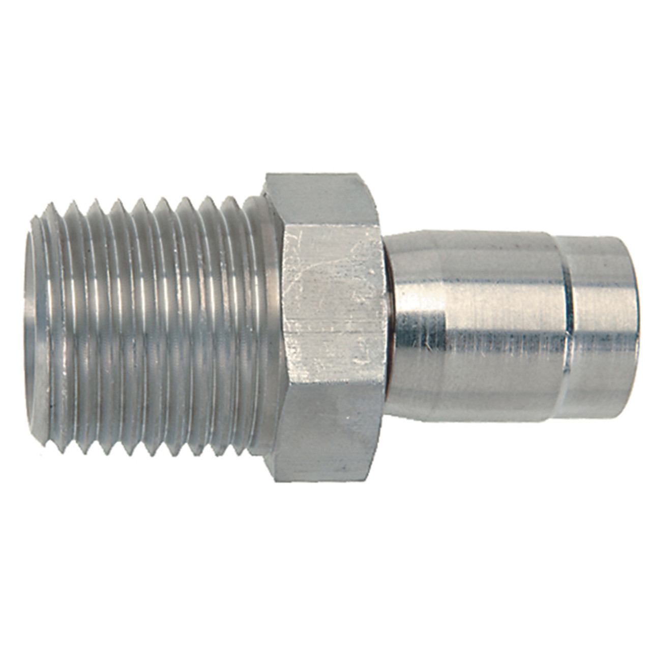 3/16 x 1/4" Pulsar Stainless Steel 4000 Series Teflon® Crimp - Male NPT  4016SS-04-04