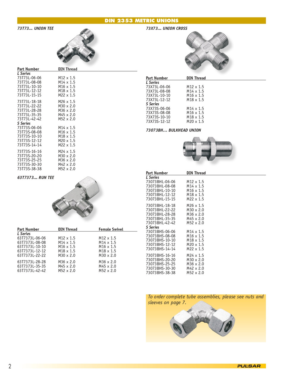 M14-1.5 Steel Male Metric Cross   73X73S-06-06