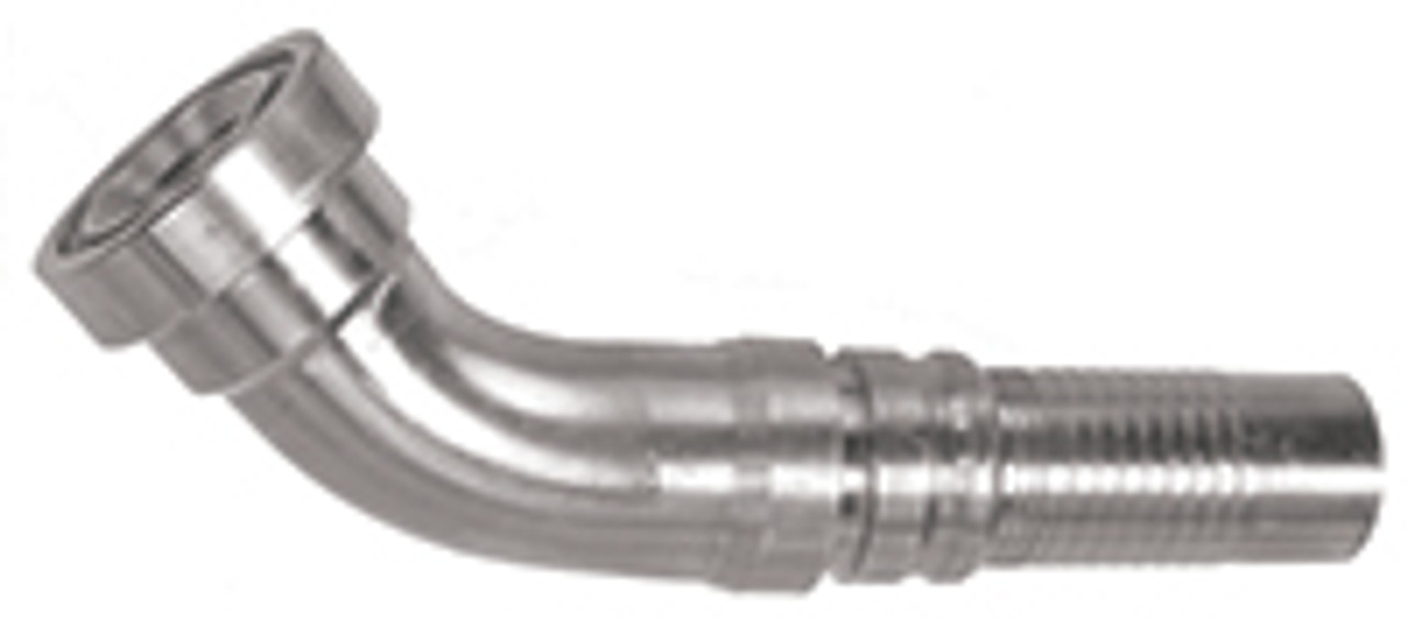 1 x 1-1/4" (2.13" Flange) Pulsar 8600 Series Hose Barb - CAT® Style Flange 45° Elbow  8649C-20-16