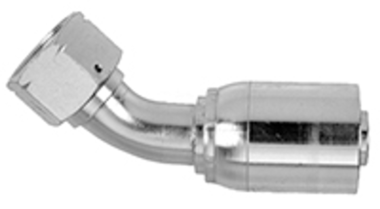 1-1/2 x 1-1/2" Pulsar 9600 Series Hose Crimp - Female 37° JIC Swivel 45° Elbow  9645-24-24