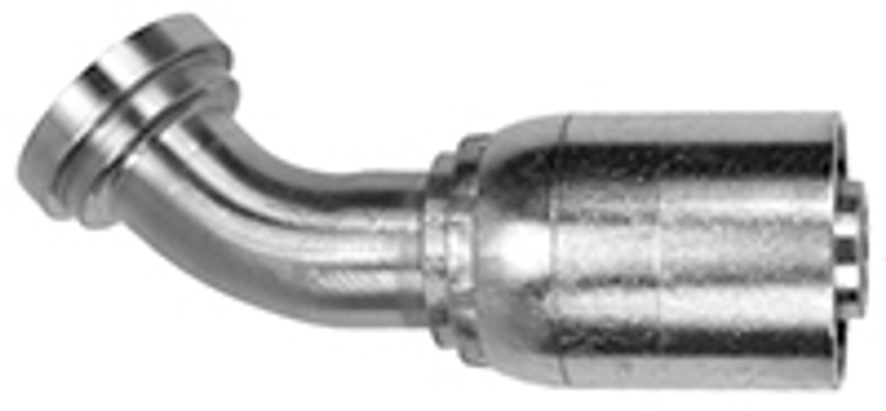 1-1/2 x 1-1/2" (2.38" Flange) Pulsar 9600 Series Hose Crimp - Code 61 Flange 45° Elbow  9649-24-24