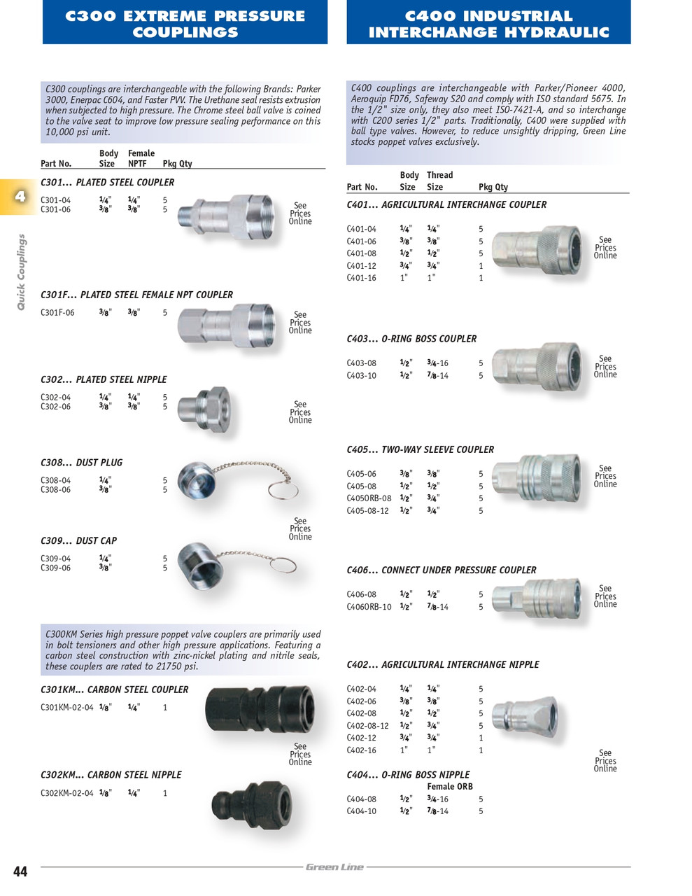 3/8" C300 Series Extreme Pressure Coupler - Female NPT  C301F-06