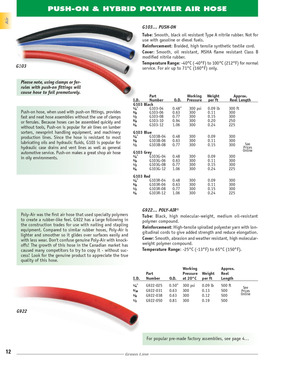 1/2" Black Grip-Tite Push On Hose   G103-08