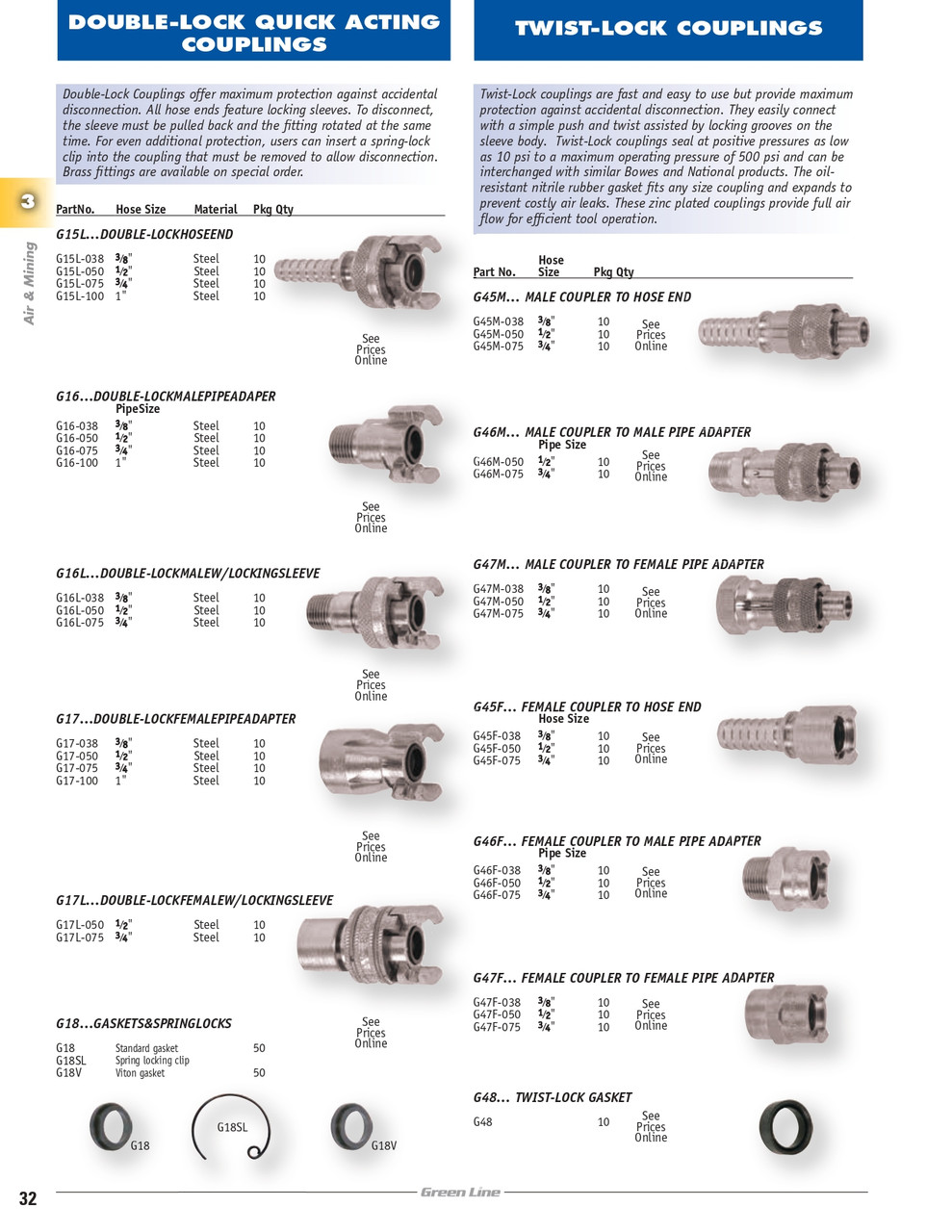 3/8" Double Lock Universal - Male NPT w/ Locking Sleeve  G16L-075