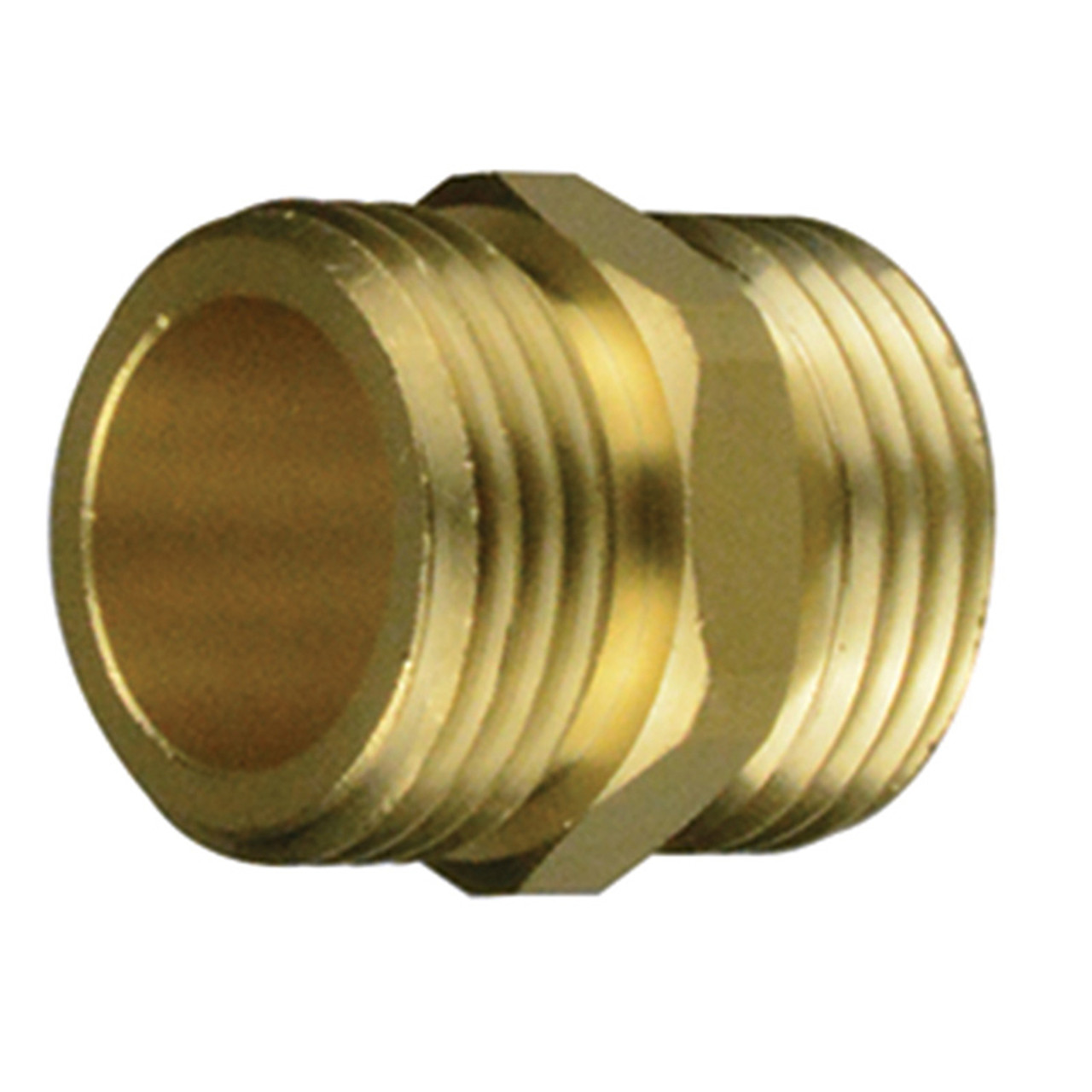 3/4"-11.5 Brass Dual Male Water Hose Coupler  G1717B