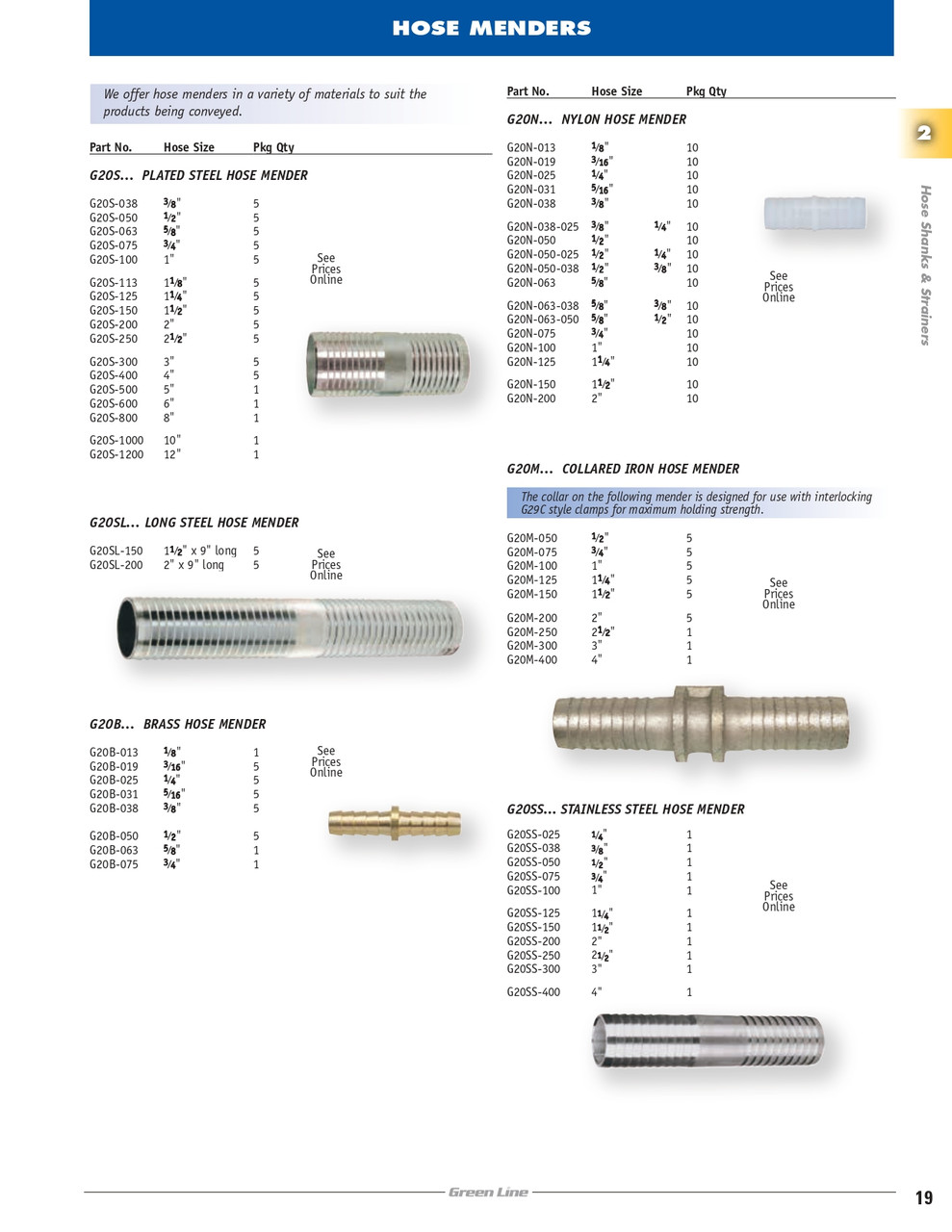 3/4" Plated Steel Hose Mender  G20S-075