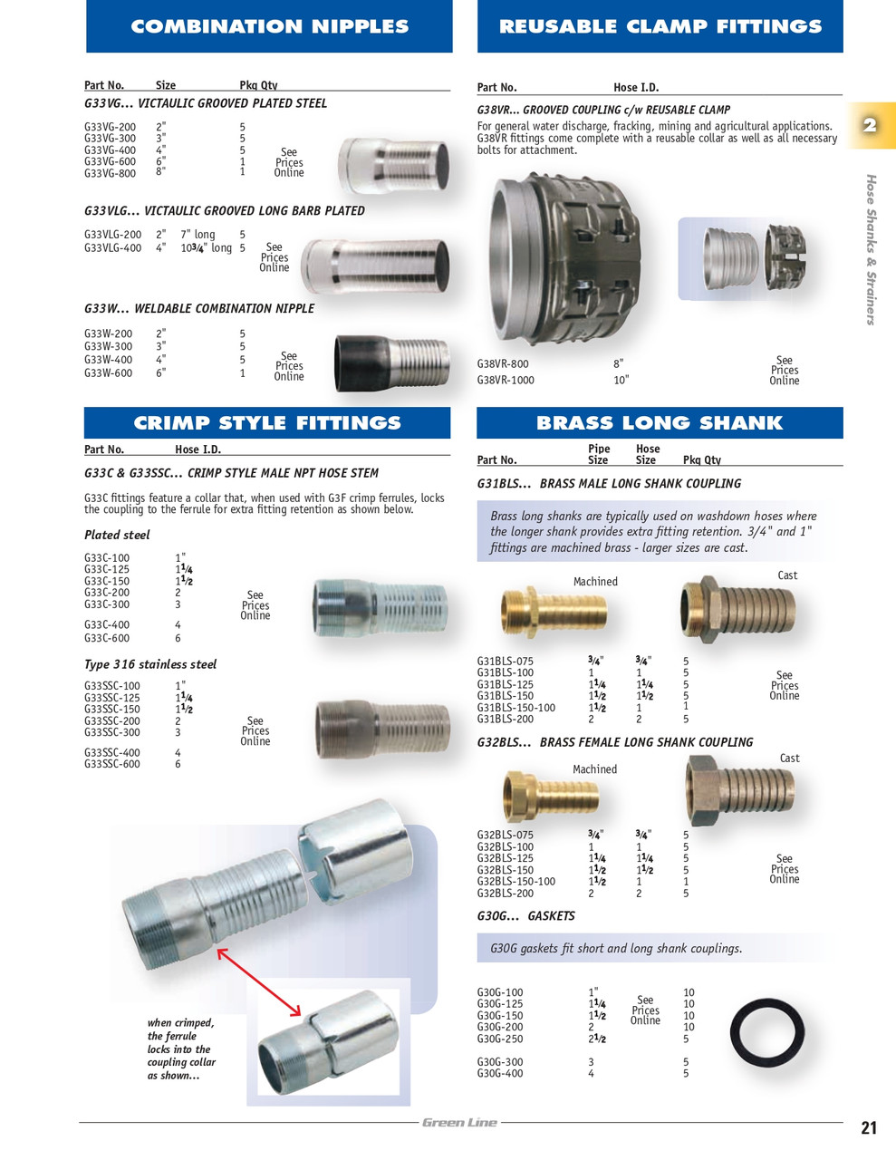 2 Galvanized Long Hose Barb - Gruvlok/Victaulic G33VLG-200 - Prairie  Bearing & Bolt