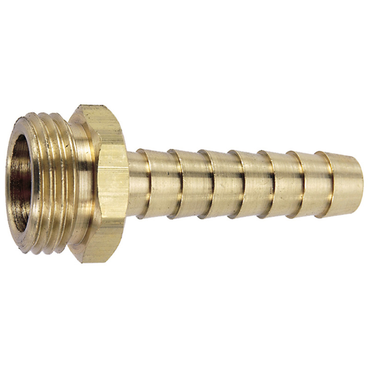 3/4"-11.5 x 5/8" Brass Male Water Hose - Extended Hose Barb  G36BLM-063