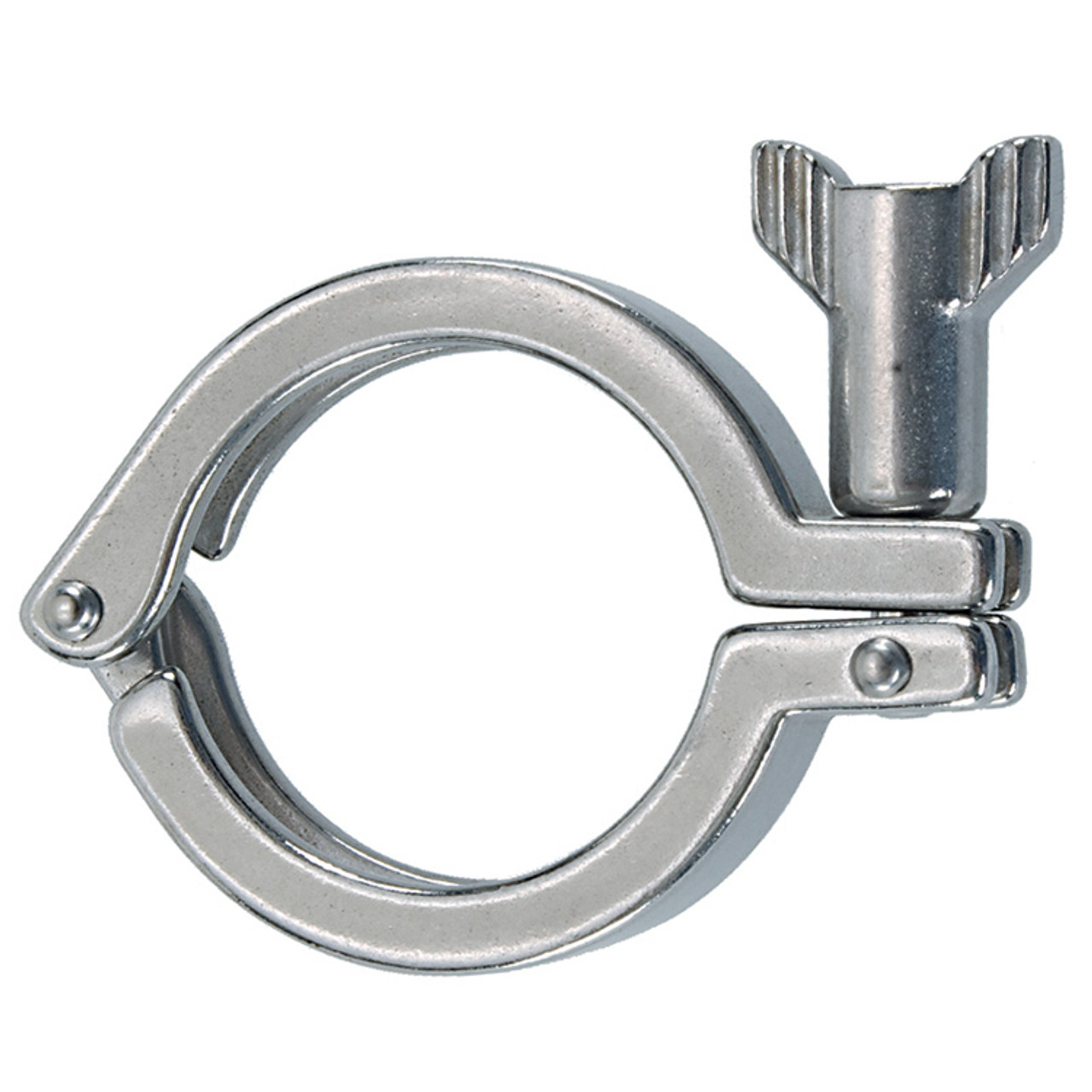 1 & 1-1/2" Single Pin Sanitary Clamp w/ Serrated Nut  G53CSN-150