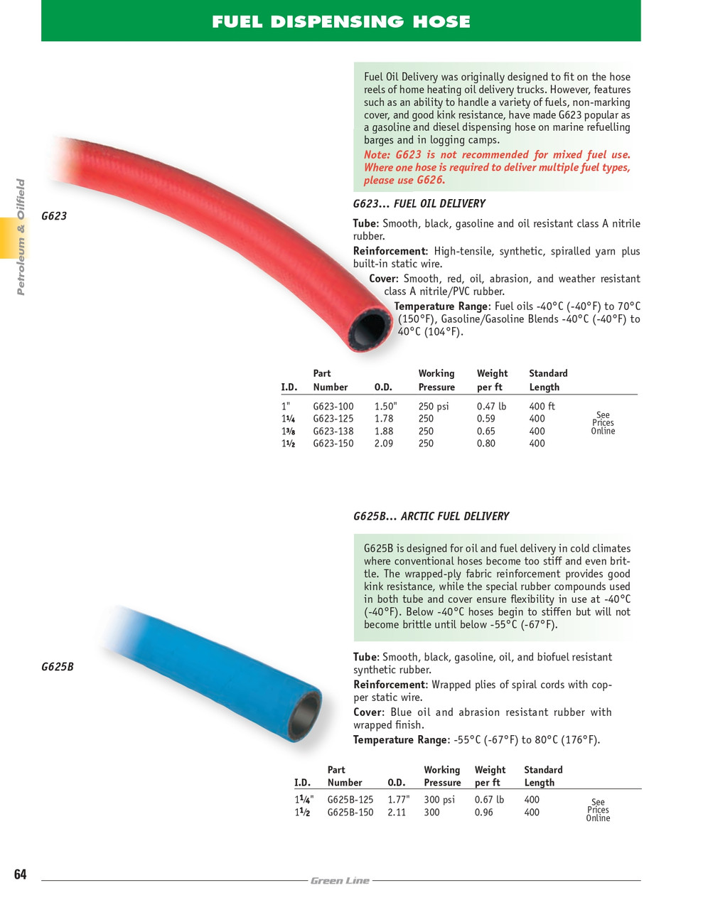 1-3/8" Fuel Oil Delivery Hose   G623-138