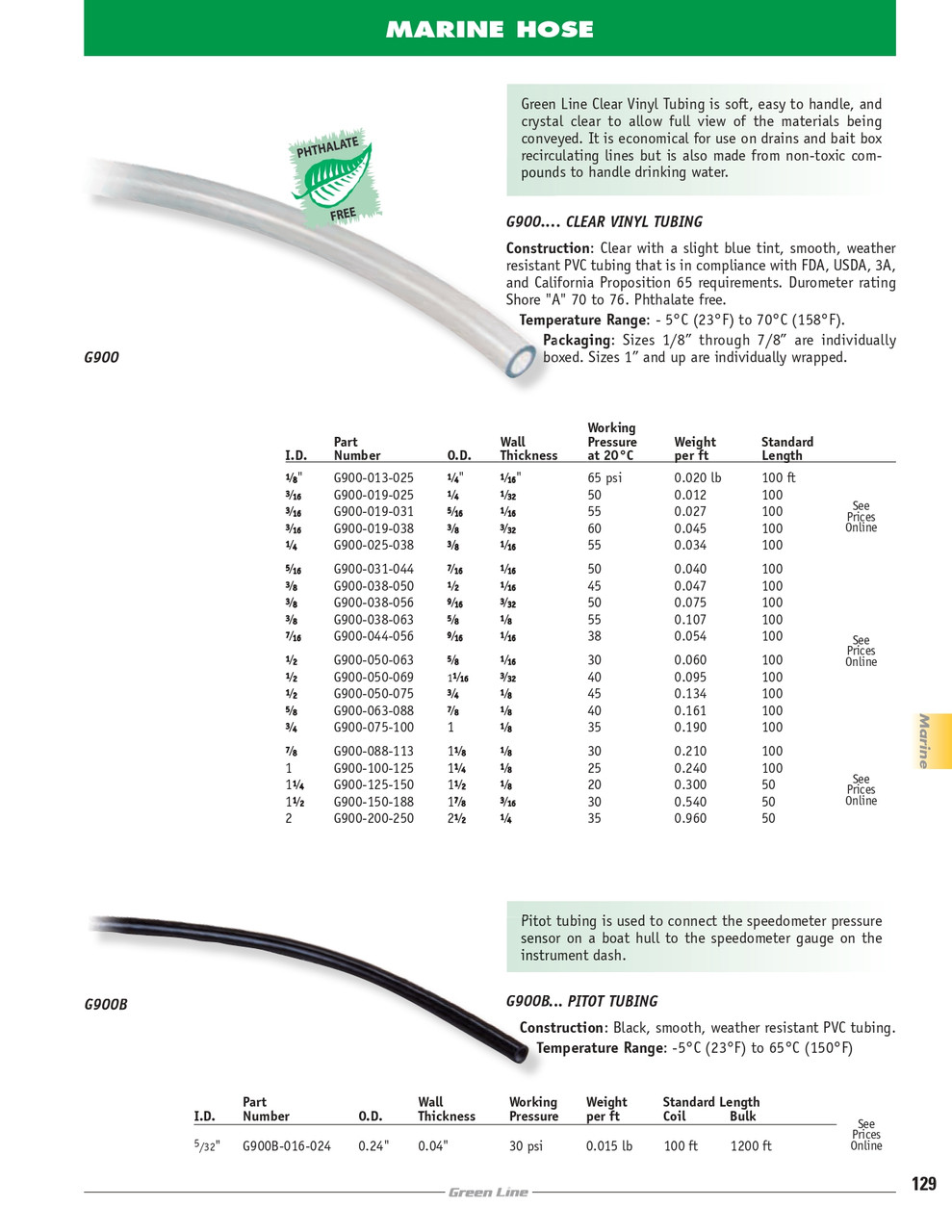1/2 x 5/8" Clear Vinyl Tubing   G900-050-063