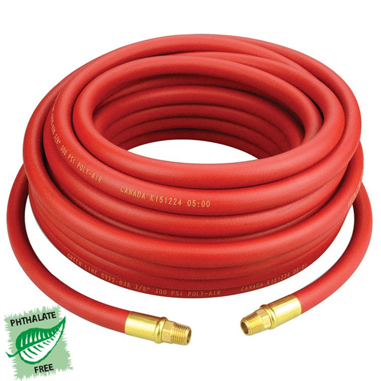 3/8 x 3/8" x 100' Polyair Air Hose Assembly   G922-038M66M100