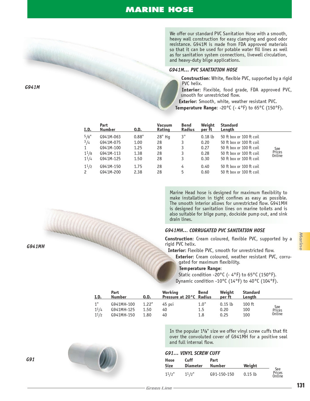 3/4" PVC Sanitation Hose   G941M-075