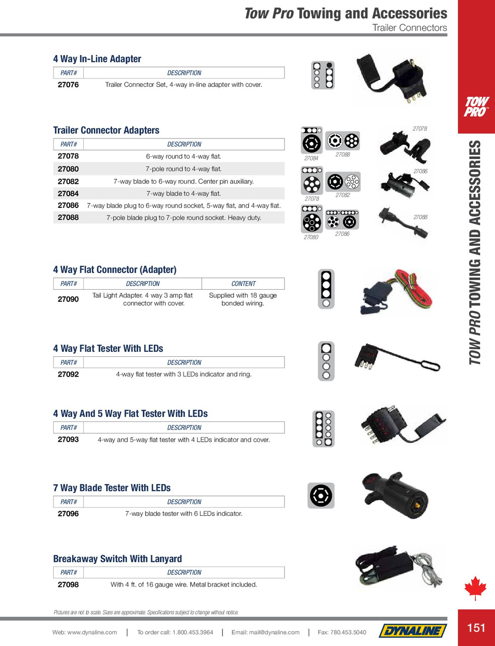 Round 7 Pole / Flat 4 Pin Trailer Adapter  27080