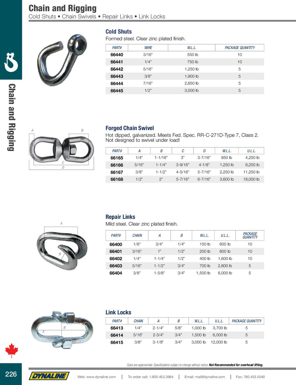 Non-Load Bearing Forged Chain Swivel 1/4"  66165