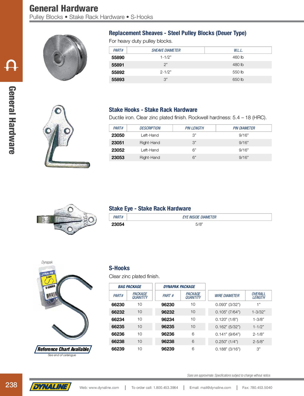 S-Hook 3/16 x 3"  66239