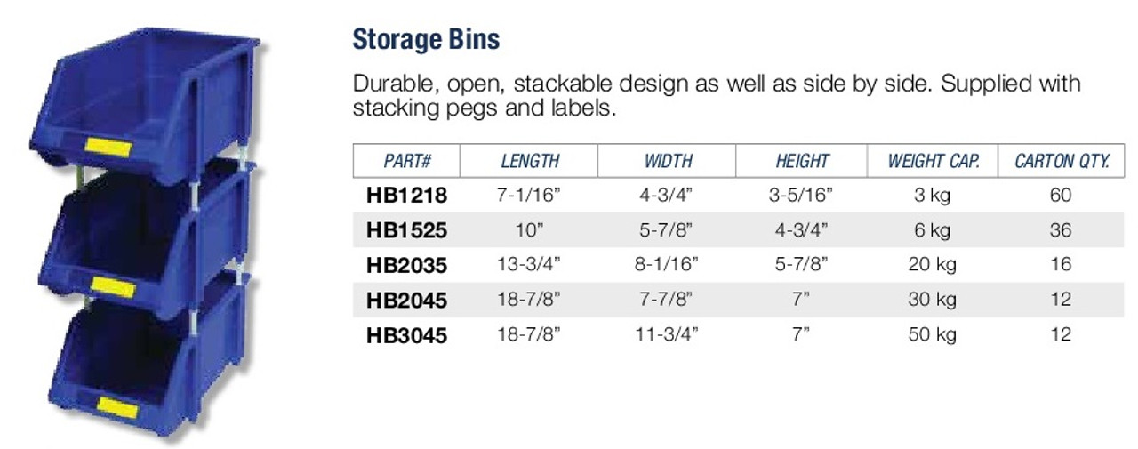 Blue Plastic Bin  HB2045