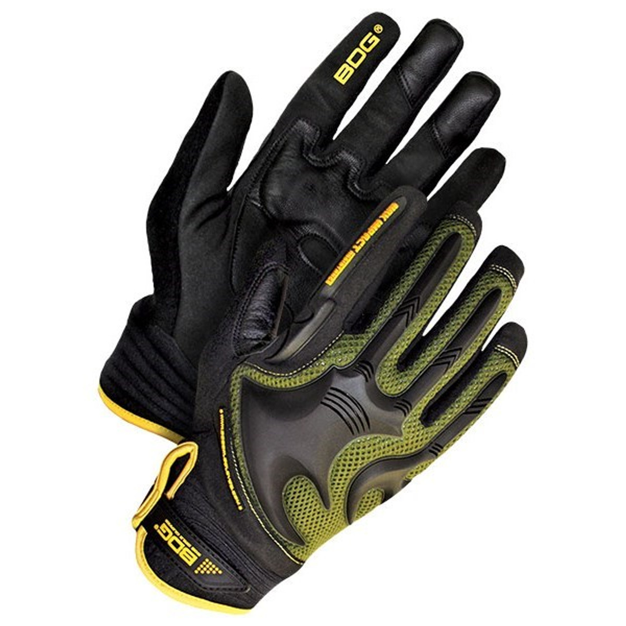 Mechanics Clarino® Leather Anti-Vib Gel Palm Yellow/Black  20-1-10740