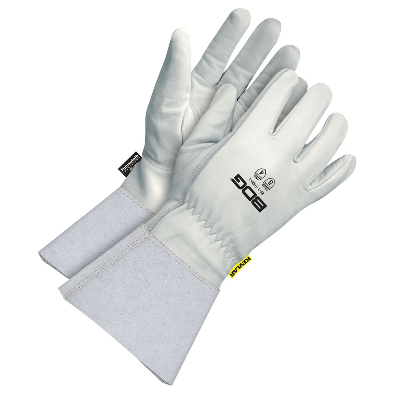 Winter Pearl Grain Goatskin Glove Kevlar®/Thinsulate® C100 w/5" Split Cowhide Gauntlet  20-9-1605