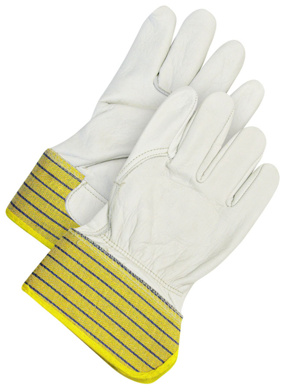 Grain Cowhide Canvasback Fitter Safety Cuff Fleece Lined Yellow/Blue Stripe  40-1-2525