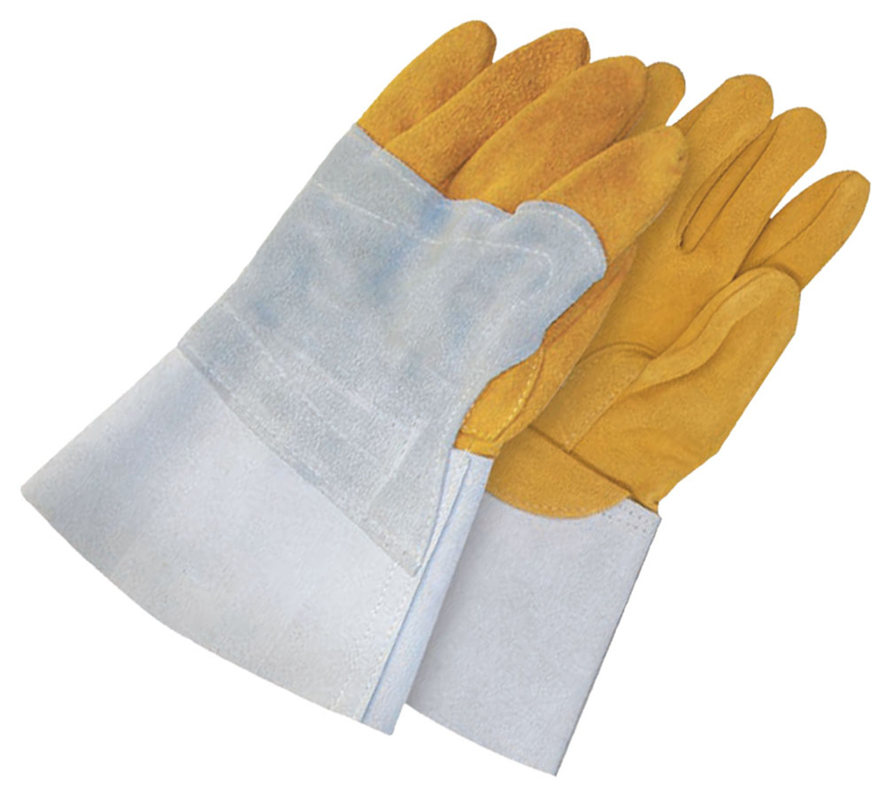 Split Deerskin Tig Weld Glove w/5" Split Cowhide Gauntlet & Left Hand Heat Shield  64-1-1145