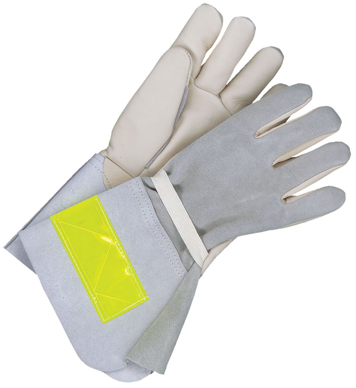 Winter Grain Cowhide Weld Glove Nomex® FR Fleece Lined w/Gauntlet  64-9-1268FR