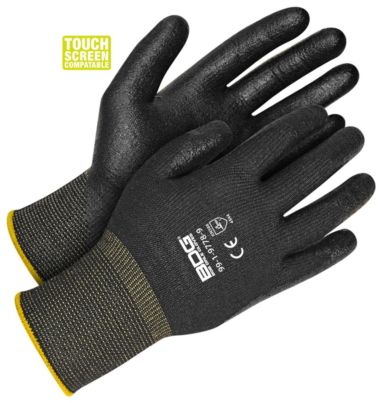 BDG® Nitrile Foam Coated HPPE Knit Cut-Rez Glove Black  99-1-9778