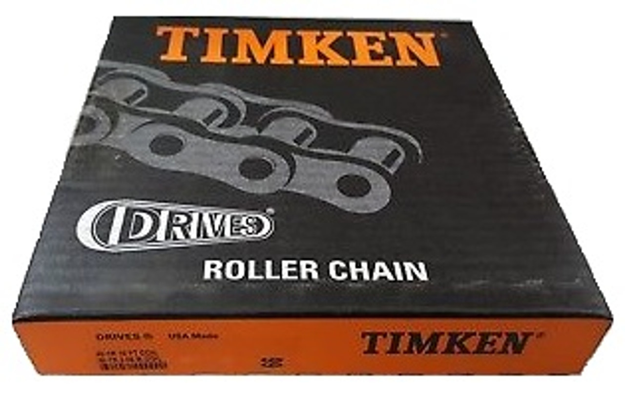 Dry Film Coated Riveted Roller Chain w/Chrome Pins - Two Row - 10' Box  DRV-120Z-2RDC-10FTNCB