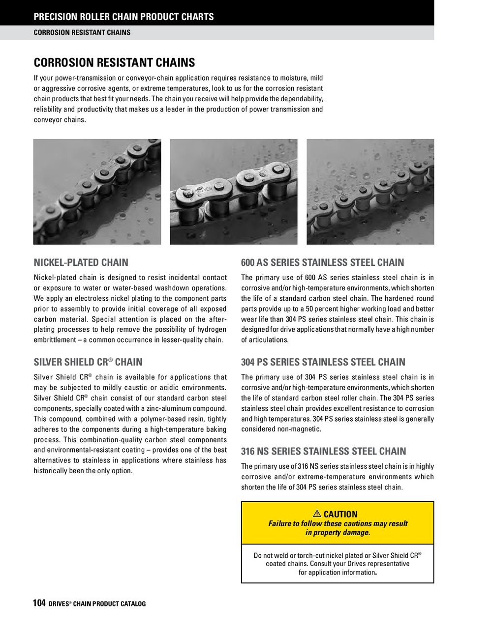 Silver Shield® Riveted Roller Chain - 10' Box  DRV-160H-1RCR-10FTNCA