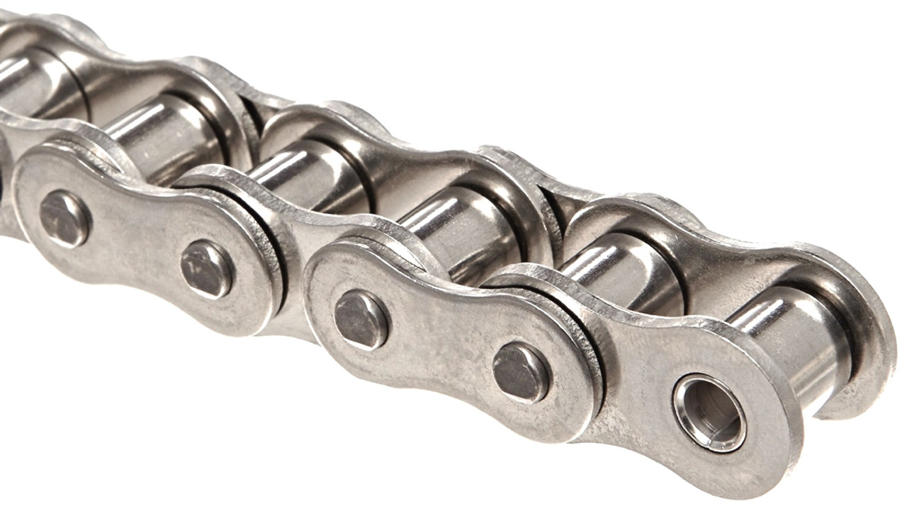 Nickel Plated Riveted Roller Chain - 50' Reel  DRV-35-1RNP-50FT