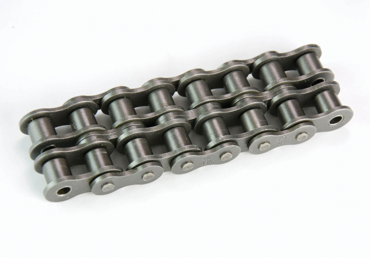 Stainless Specialty Riveted Roller Chain - Two Row - 10' Box  DRV-D16B-2RDD1-XP10FTNCA