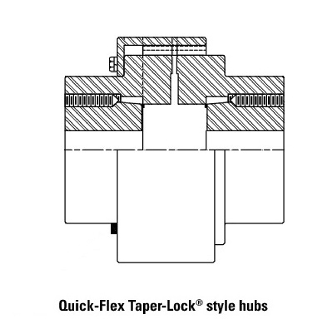 Quick Flex Stainless Dodge® Taper-Lock Coupler Half  QF25S303X1610