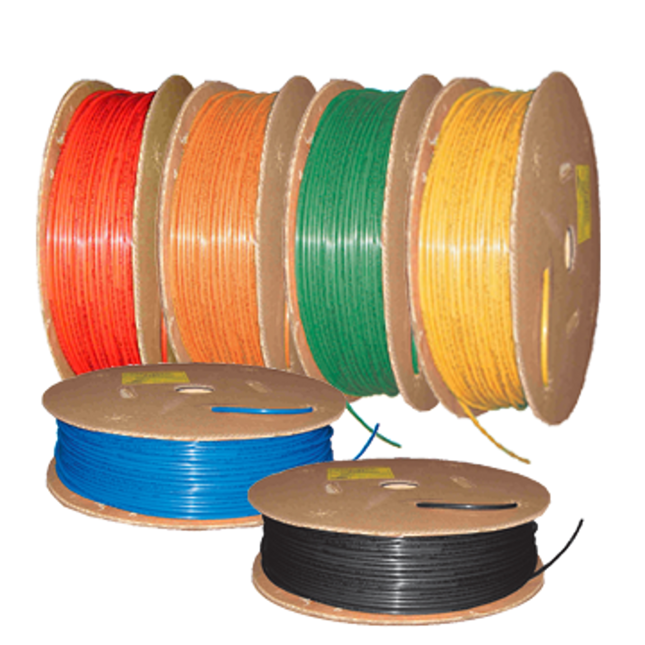 3/8" x 500' Polyester Reinforced Yellow Nylon DOT Type 3B Tube  1485-6YEL-REEL