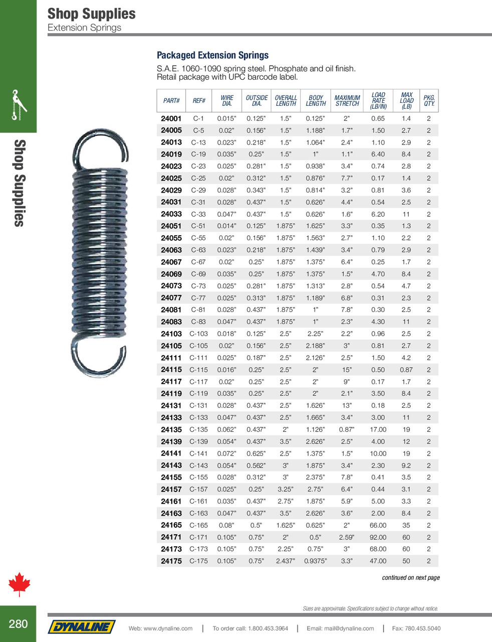 Extension Spring - Retail (2/pk)  24029