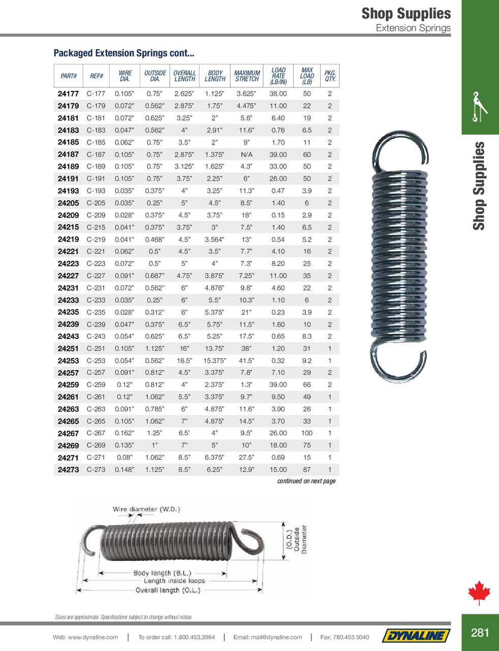 Extension Spring - Retail (2/pk)  24177